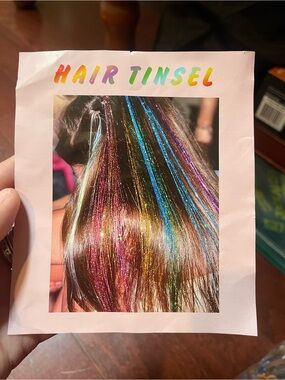 Hair Tinsel Multi-Color Strands - Rainbow Highlights for Women 14 colors